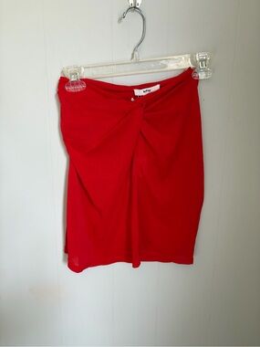 Khy  Red Twist-Front Women’s Skirt